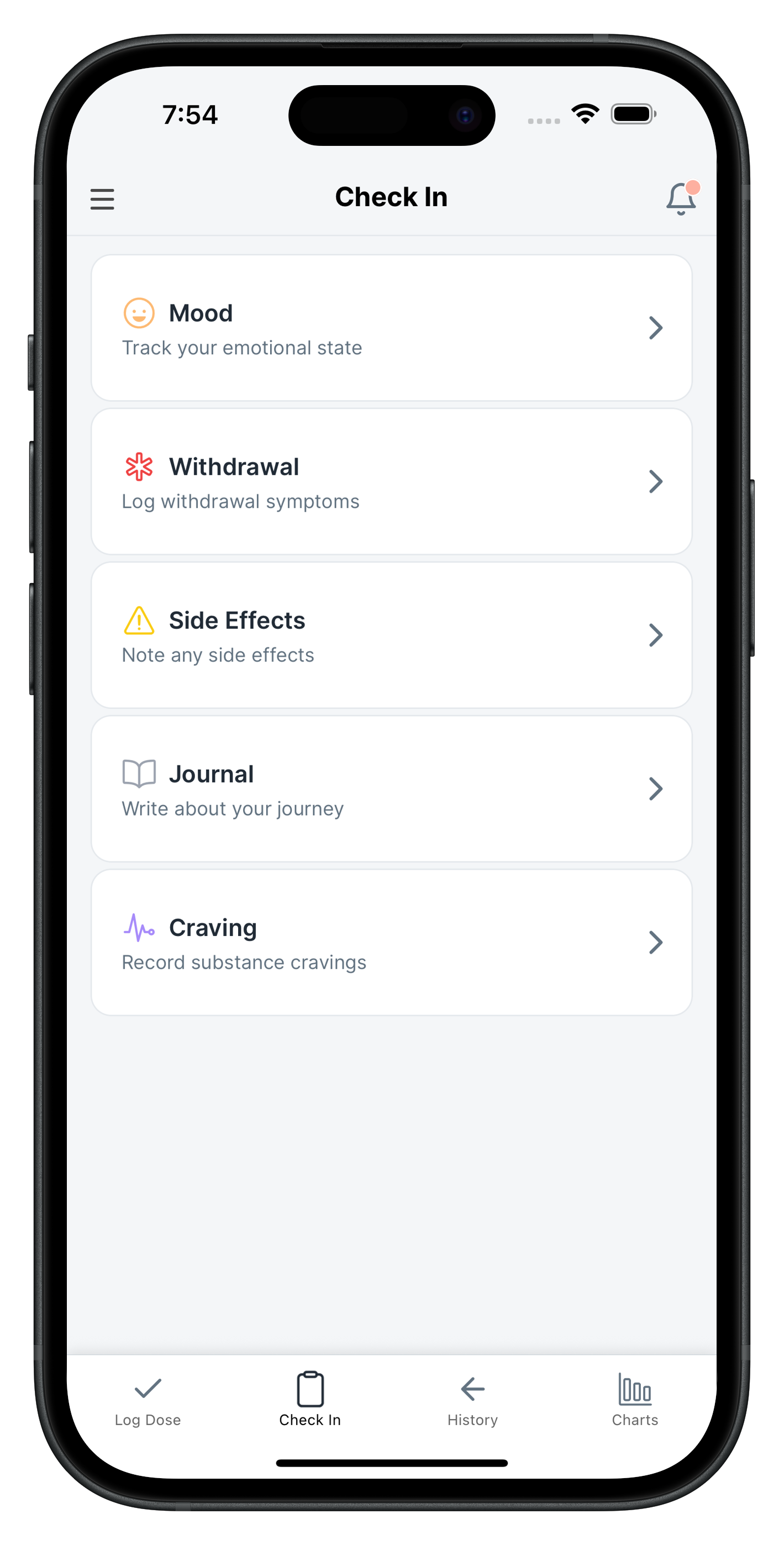 Symptom monitoring dashboard